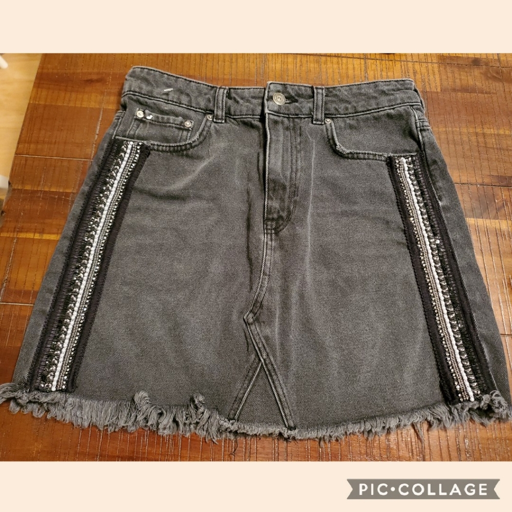 Free people denim skirt